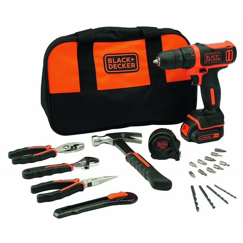 

Black&decker - BLACK&DECKER BDCDD12HTSA-QW - Taladro Atornillador 10,8V 26Nm 1.5Ah Li