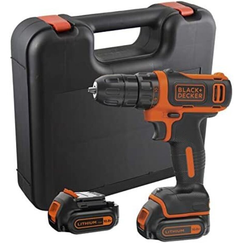 Perceuse-Visseuse BLACK+DECKER BDCDD12KB-QW – 10.8V 26 Nm Avec 2 Batteries - vue 2