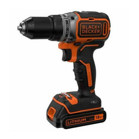 Black and Decker - Perceuse à batterie 18V 1,5Ah Li-Ion 13mm - BL186KB - TNT