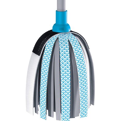 BLACK+DECKER BXFM0002GB - Testa per mocio a 3 azioni, adatta per pavimenti duri, in microfibra super assorbente, antiscivolo, pulisce e lucida, 35 cm x 14 cm x 11 cm, 63649