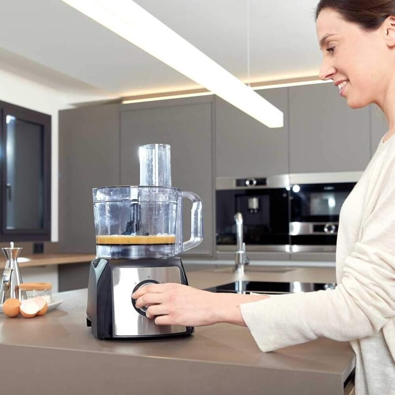 Black&decker - BXFPA1200E robot de cocina 1200 w 1,5 l Negro, Acero inoxidable