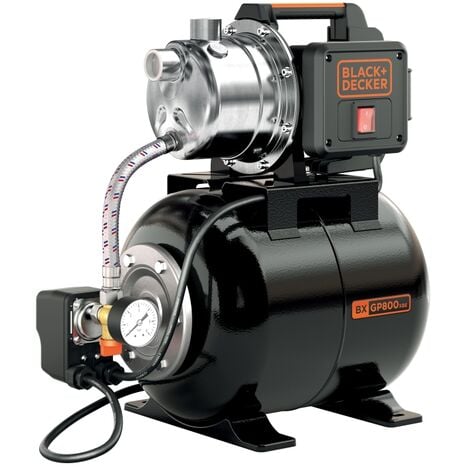 IDROWEB BLACK+DECKER BXGP800XBE Bomba Autoaspirante con Caldera para Aguas Limpias (800 W, Caudal max. 3.500 l/h, Prevalencia max. 38 m)