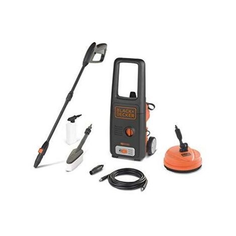Black+Decker BXPW1500PE Nettoyeur Haute Pression avec Patio Cleaner et Brosse Fixe (1500 W, 125 bar, 420 l/h)