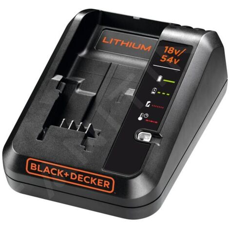Black & Decker – Chargeur pour électroportatif – BDC2AQW – 18V et 54V – 2 A – Charge rapide pour batteries lithium-ion – Indicateur LED
