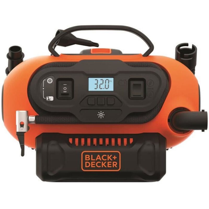Black&decker - Gonfleur-Compresseur Filaire ou Sans Fil 18V black+decker BDCINF18N-QS 11 bars/ 160 psi Livré Sans Batterie