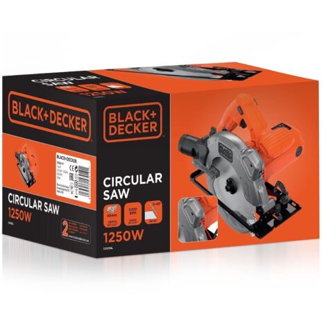 BLACK+DECKER CS1250L-QS Sierra circular con cable de 1250W