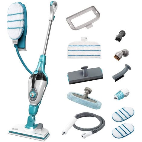 BLACK & DECKER BLACK+DECKER Dampfreiniger 1300W Multifunktion mit Steamitt-Handschuh und 12 ZubehÃ¶rteilen FSMH1321JSM-QS