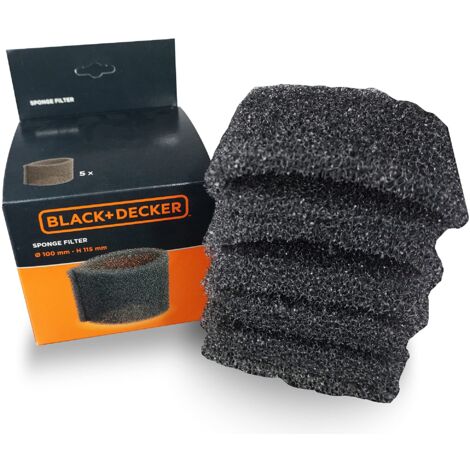 Black+Decker Filtri in Spugna per Aspiratori Solidi e Liquidi