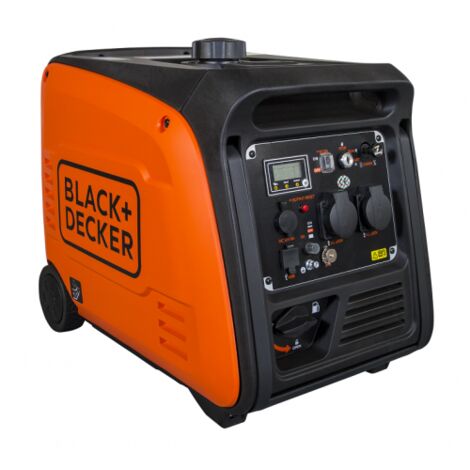 Black & Decker – Groupe électrogène essence 3900W Inverter insonorisé – Moteur 4 temps OHV – Autonomie 9h à 50% – Alternateur 100% cuivre – 56 dB à 7m - BXGNI4000E