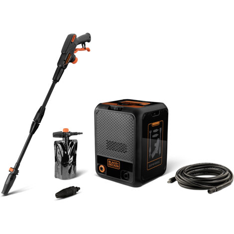 Black+Decker Idropulitrice BXPW1900C ad Alta Pressione, Compatta, per Auto ed Esterni Casa (150 bar, 460 l/h, 1900 W)