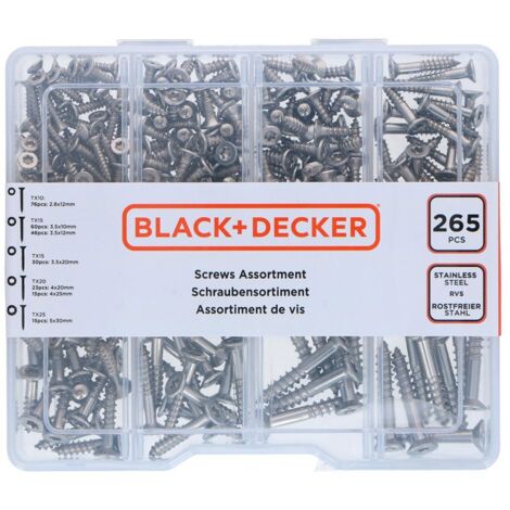 Black & Decker Kit de Tornillos Torx 265 Piezas