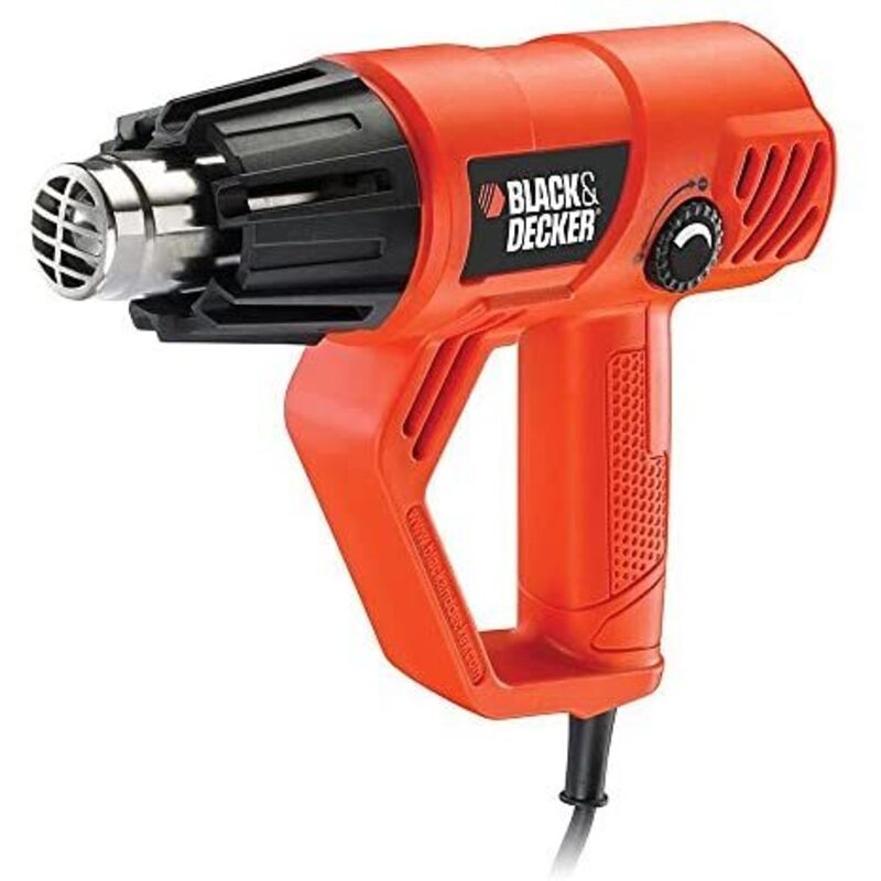 Noir et amp Decker KX2001-QS pistolet thermique 500 l/min 600 °C 2000 W Noir, Rouge