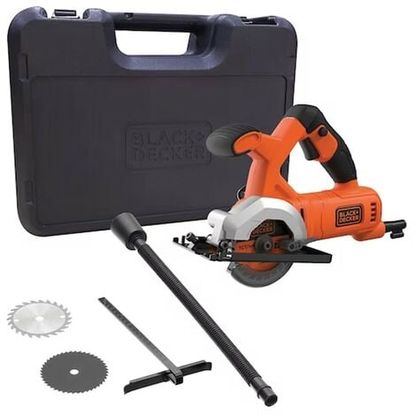 Black & Decker Mini Circular Saw 85mm Wood Metal Plastic Cut 400w 240v BES510-GB