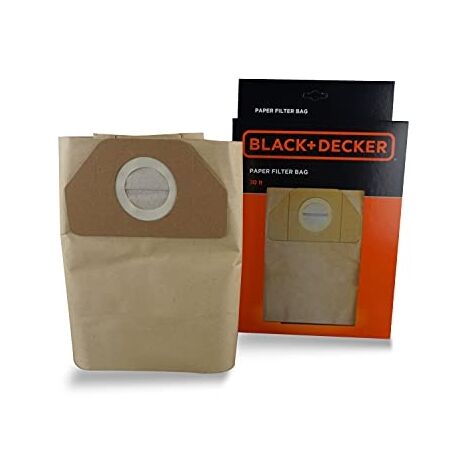 2 Sacs Filtrants Lavables BLACK+DECKER 30L - Pour Aspirateurs Solides/liquides - Tissu Réutilisable