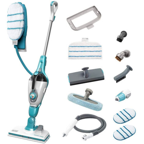 BLACK+DECKER Scopa a vapore 1300W multifunzione con guanto Steamitt e 12 accessori FSMH1321JSM-QS