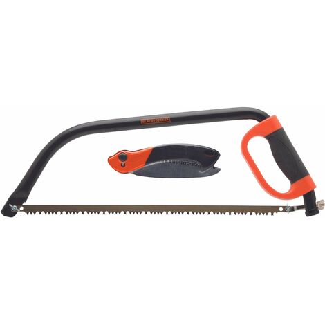 Black + Decker - Sega e potatura pieghevole, 21 cm, colore: Nero/Arancione