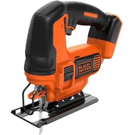 BLACK & DECKER Black+Decker Seghetto Alternativo 18V Litio Senza Batteria e Caricabatterie Taglio Inclinato a 22.5 e 45 Ideale per Legno Metallo e Plastica