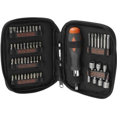 BLACK+DECKER Set di viti A7104-XJ con cricchetto, 56 pezzi, 56 pezzi