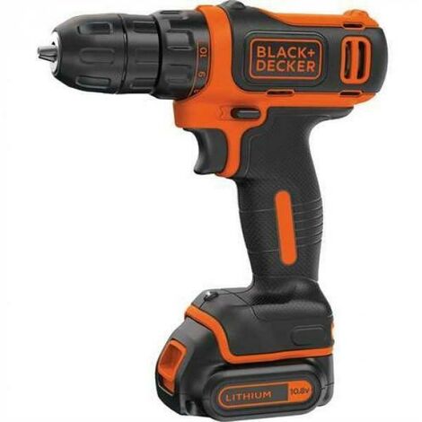 Black & decker trapano avvitatore 10,8v al litio con valigetta bdcdd12k-qw