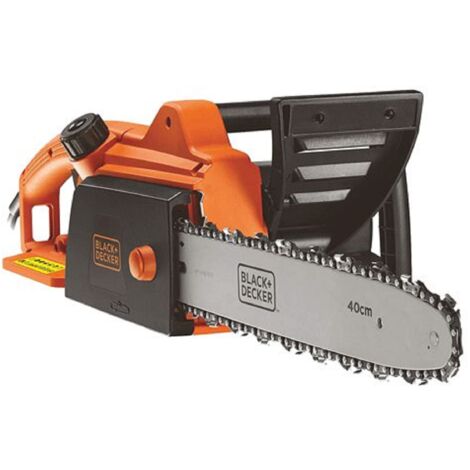 Black & Decker – Tronçonneuse électrique filaire 1800W CS1840 – Longueur de guide 40 cm – Graissage automatique pour coupe précise – Système anti-vibration - CS1840-QS