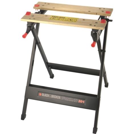 Black & Decker WM301 Workmate Bench folding workbench with 160kg capacity and compressed bamboo vice jaws