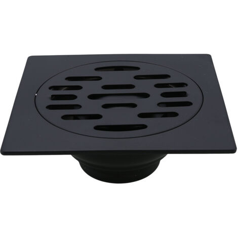 Black-Deodorant Siphon de sol pour salle de douche Siphon de sol en acier inoxydable Lavabo de salle de bain Siphon de sol Machine à laver Toilettes Douche Siphon de sol de cuisine (Siphon de sol ordi