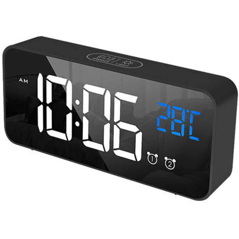 Image of Black Digital Alarm Clock, LED Digital&hellip;