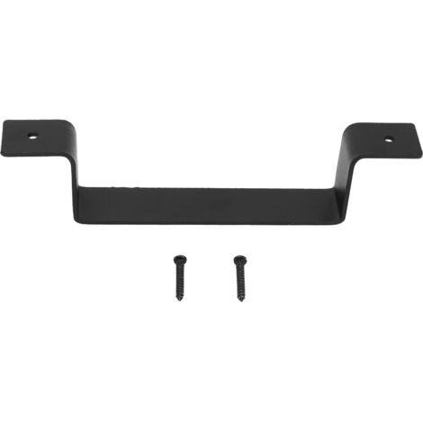 Black Door Handle Carbon Steel Barn Right Angle Handle Pull for Barn Home Cabinet Shed