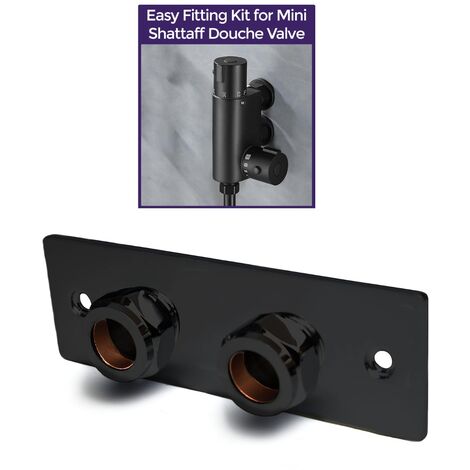 Black Easy Fixing Plate Bracket for Mini Douche Shattaf Thermostatic Shower Valve Mounted Wall Plate
