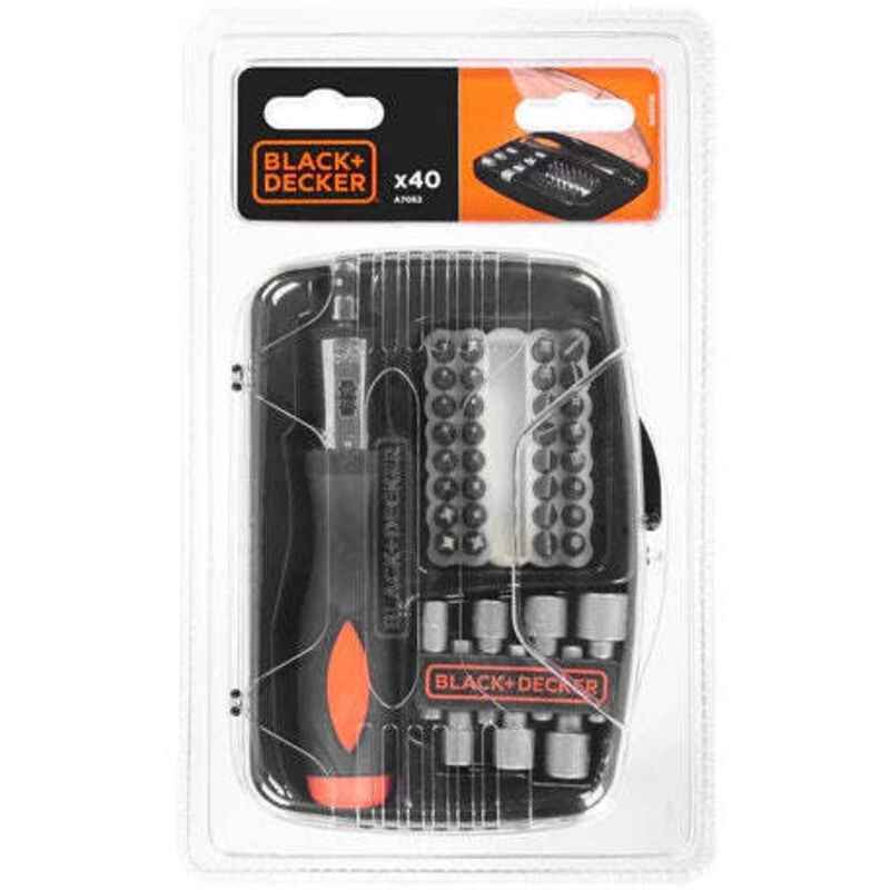Black + decker Kit de tournevis a cliquet avec 40 accessoires