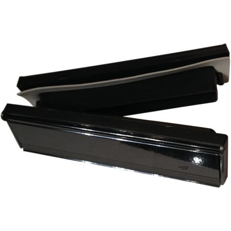 Black Finish Sleeved Letter Box Cover - Complete Internal and External Draught Excluder