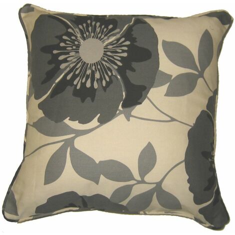 Black Floral Cushion Covers, Isla, 18" x18", 45cmx45cm