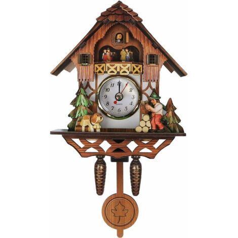 Black Forest clock with quartz movement and cuckoo call, a
