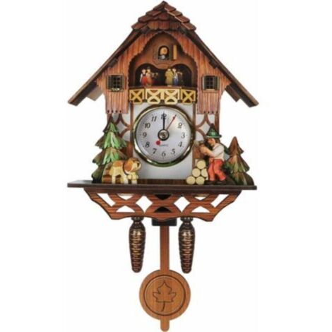 Black Forest clock with quartz movement and cuckoo call, a