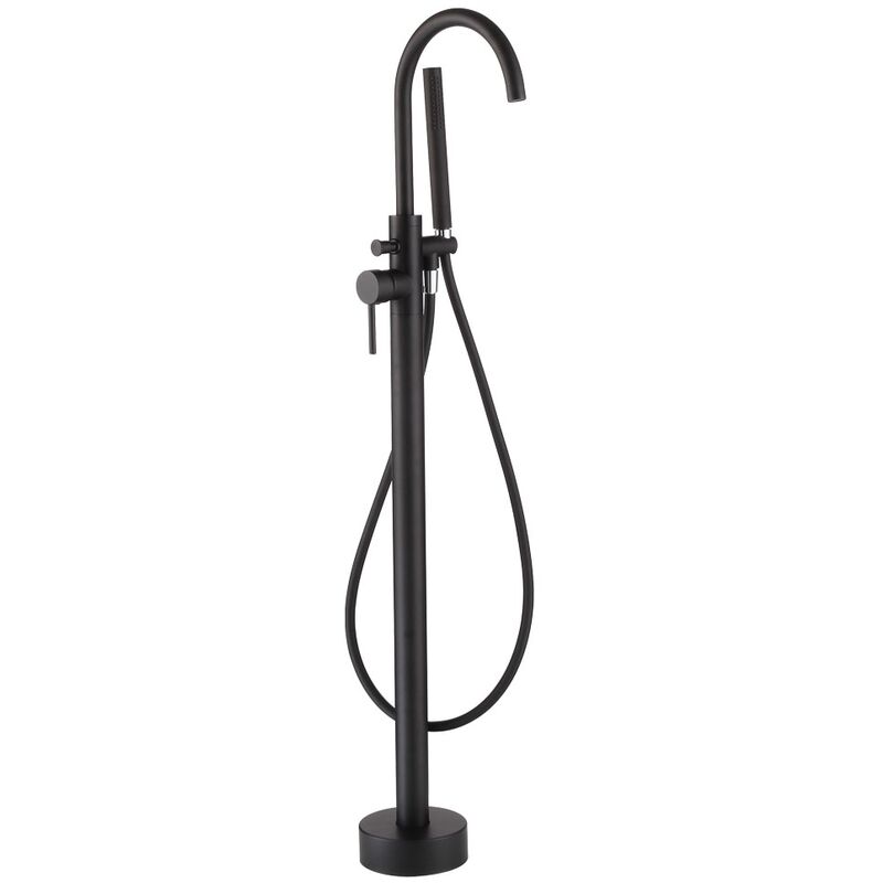 Synergy - Black Freestanding Bath Shower Mixer - Series XB by Voda Design