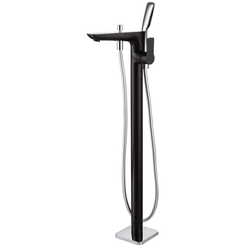 Kroos ® - Black freestanding bathtub mixer tap - Nunki