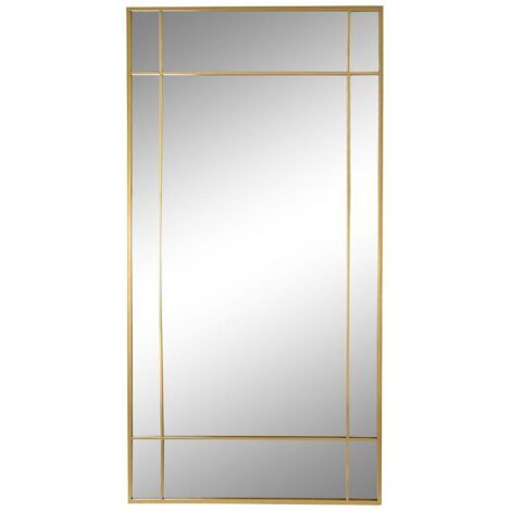 Black Friday OFFER - Specchio da parete DKD Home Decor Dorato Cristallo Ferro 90 x 2 x 180 cm