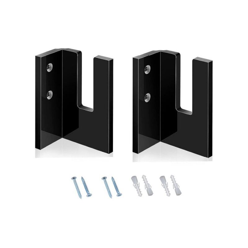 (Black) Garage Ski Rack - 2 Acrylic Ski Display Stands - A Must-Have for Sports Enthusiasts, Indoor Ski Storage, Suitable for Bedroom, Home, Shop,