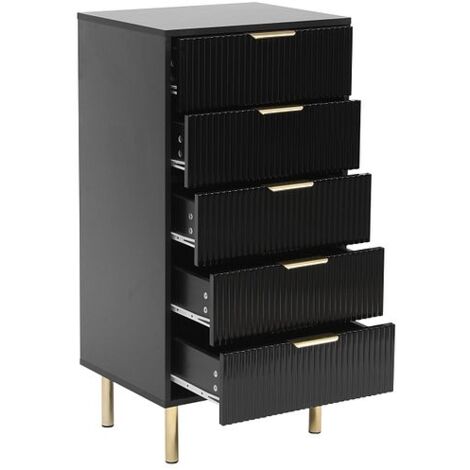 Black gloss chest of drawers