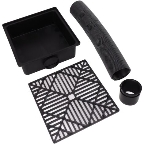 Black Gutter Downspout Extensions Catch Basin Low Profile Downspout Extender Catch Basin Downspout Extension