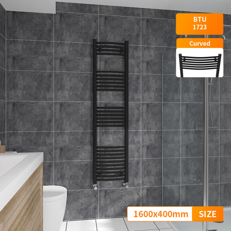 Image of NRG - Black Heated Towel Rail&hellip;