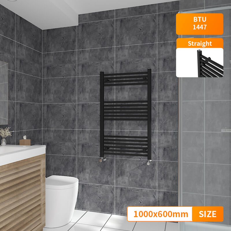 Image of NRG - Black Heated Towel Rail&hellip;