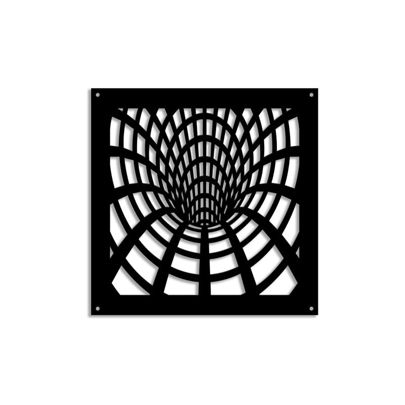 Image of Black hole - Pannello in pvc traforato - Parasole - Misura: 48x48 cm - Colore: nero