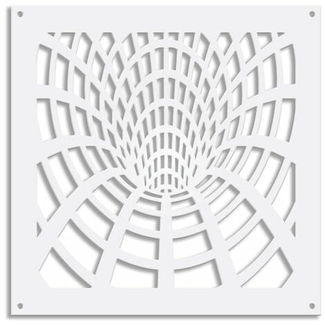 BLACK HOLE - Pannello in PVC traforato - Parasole - Colore: bianco - Misura: 48x48 cm