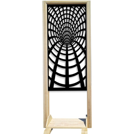 BLACK HOLE - Separè - Paravento modulabile - 70x190cm - in Legno e PVC  Nero