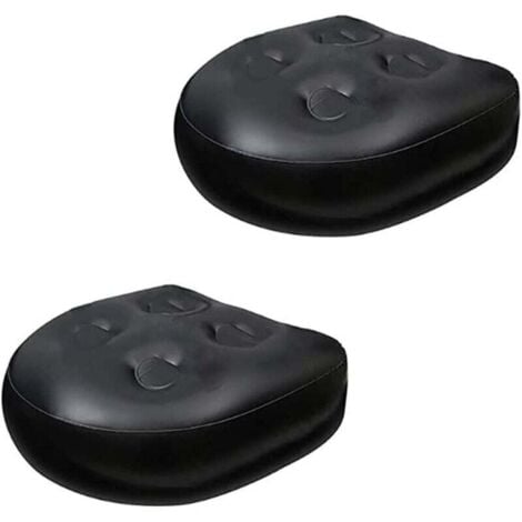 Black Hot Tub Spa Seat, Multifunctional Raised Cushion, Waterproof Inflatable Pillow, Massage Bathtub Pillow, Soft Bathtub Backrest