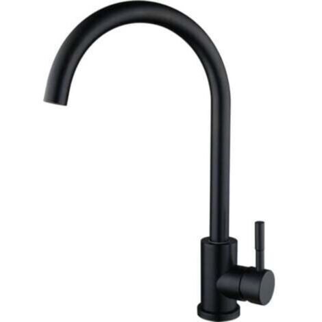 Black Kitchen Faucet, 360° Swivel Kitchen Mixer Tap, High Spout Kitchen Faucet, Black Hot & Cold Sink Faucet Available