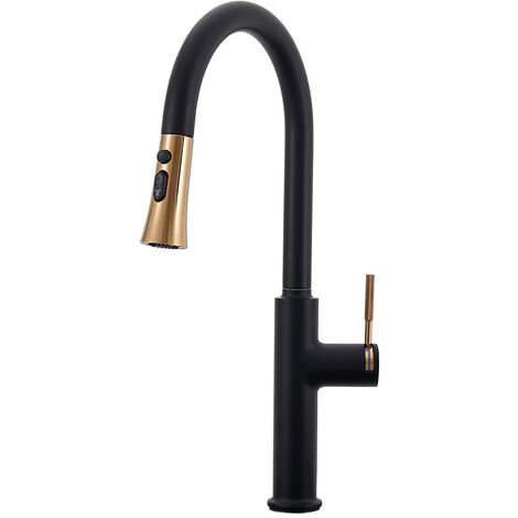 Black Kitchen Sink Faucet with Pull Out Sprayer