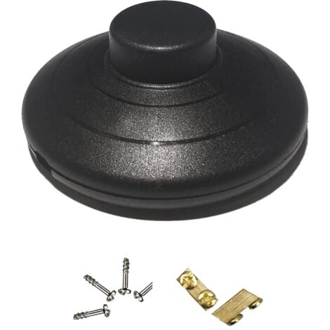 Black Lamp Foot Switch Push Button Self-locking 2/3 Wire 5A 250V PC Housing for Lamps Street Lights
