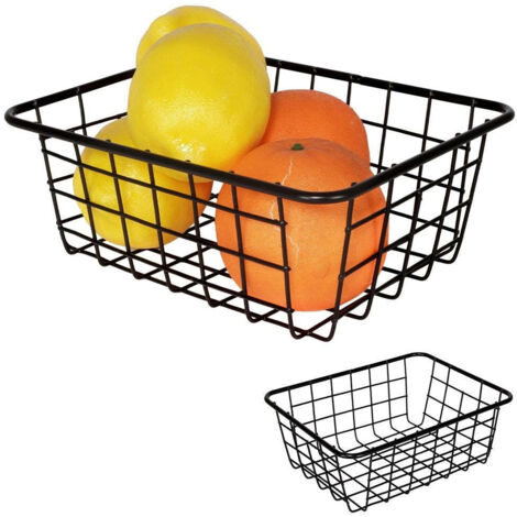 Black LOFT fruit basket in durable metal for versatile storage